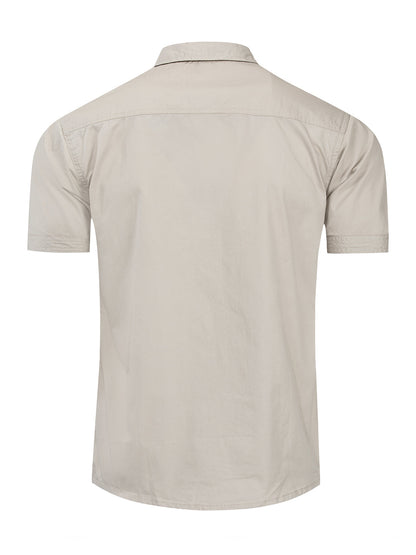 Men's Casual Outdoor Pocket Cotton Short Sleeve Shirt