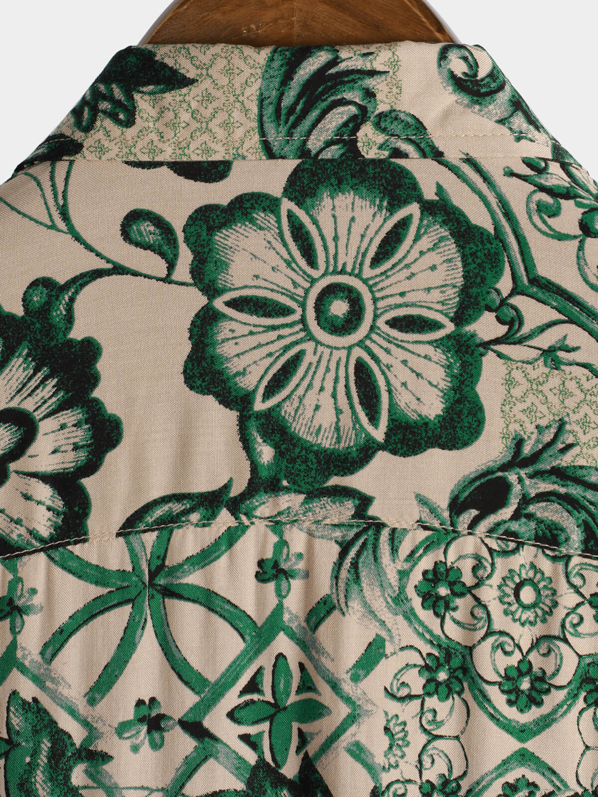 Men's Floral Print Vintage Holiday Breathable Hawaiian Short Sleeve Shirt