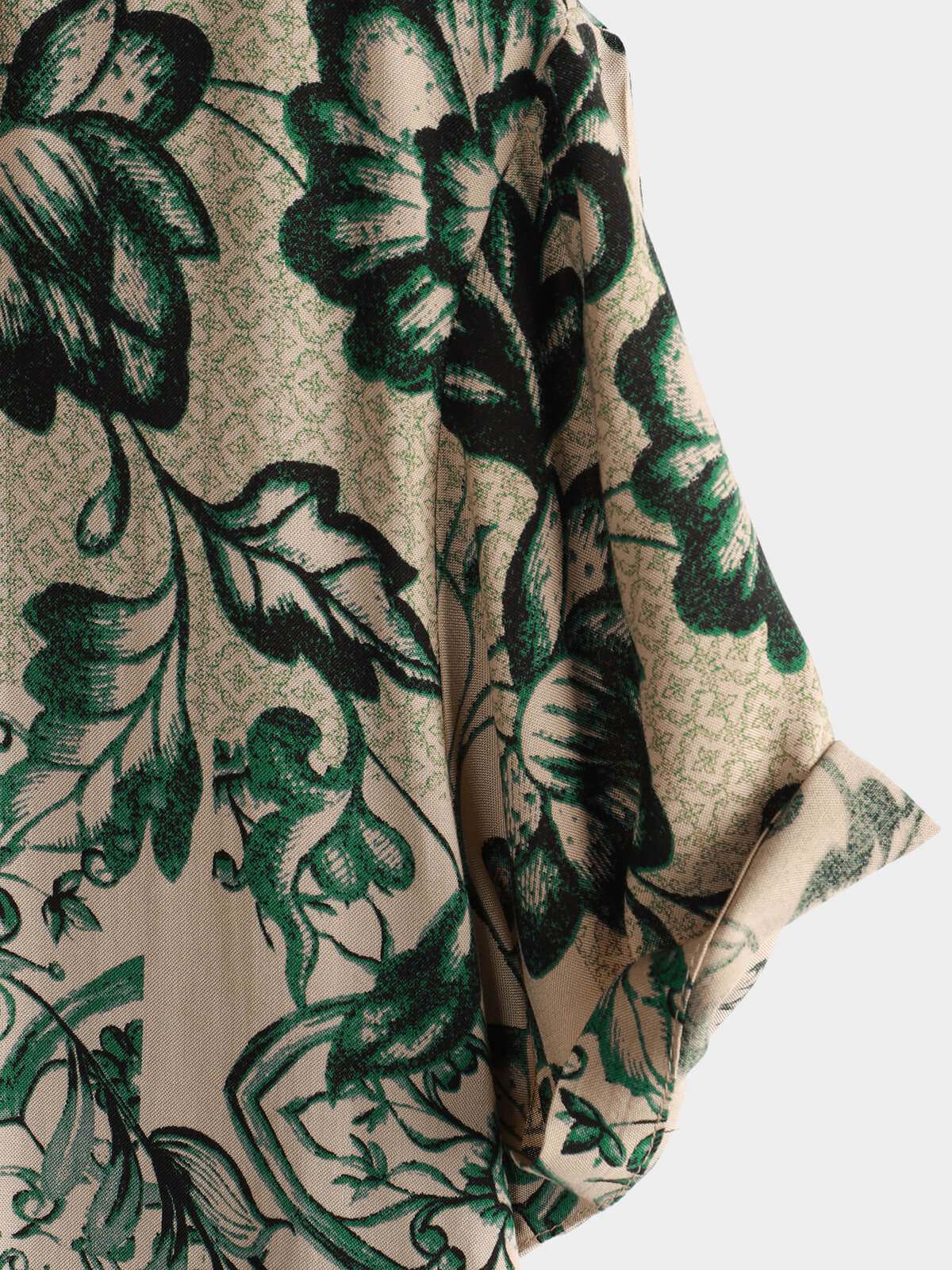 Men's Floral Print Vintage Holiday Breathable Hawaiian Short Sleeve Shirt