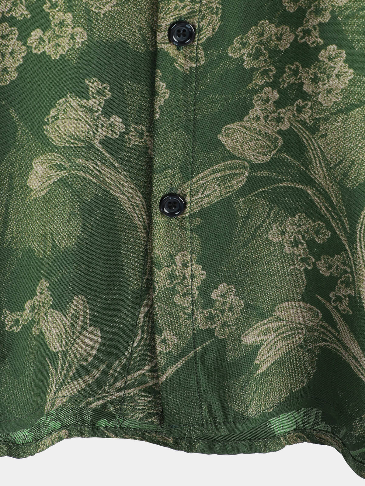 Men's Green Vintage Holiday Breathable Hawaiian Short Sleeve Shirt