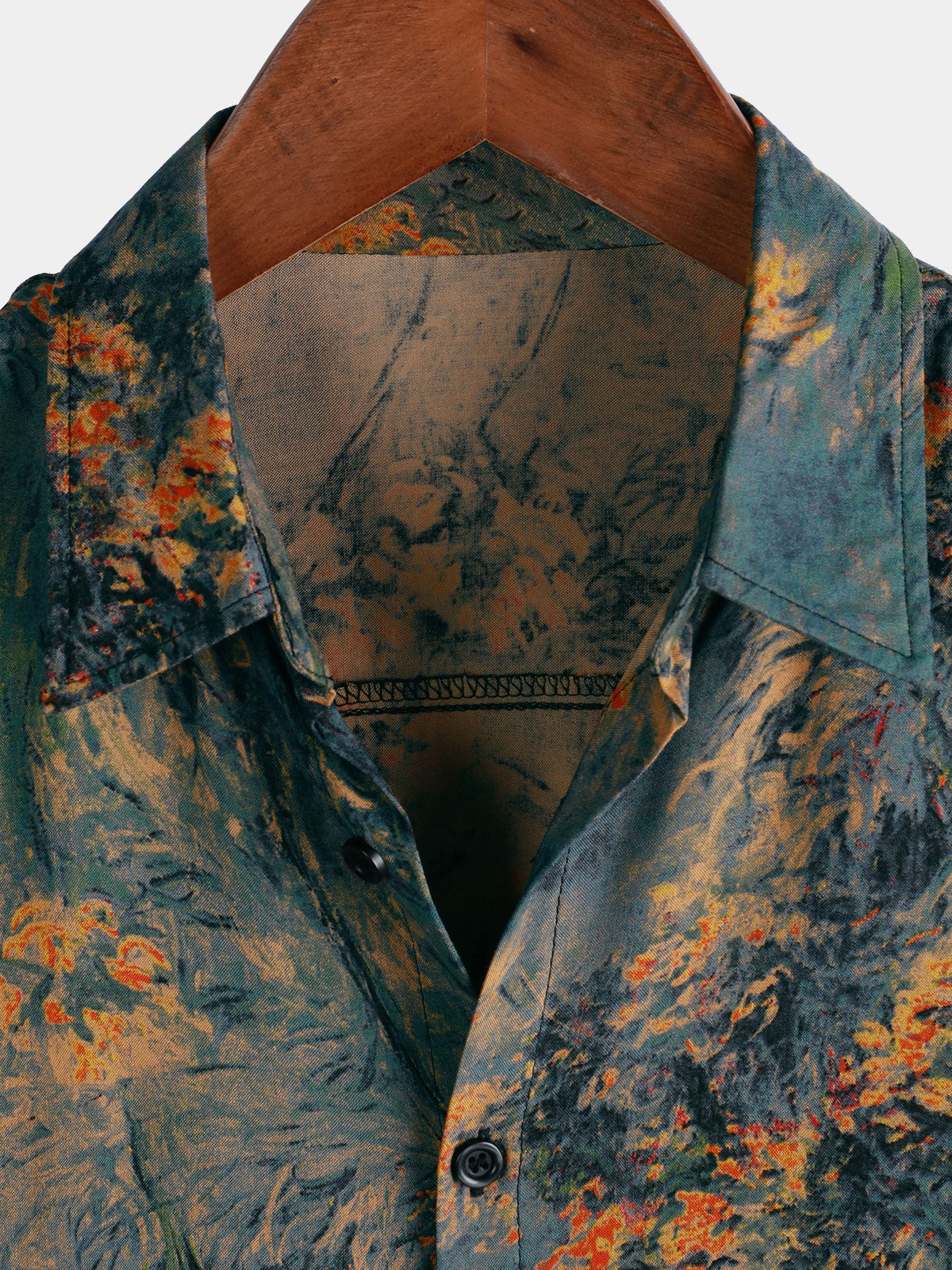 Men's Floral Print Vintage Holiday Breathable Hawaiian Short Sleeve Shirt
