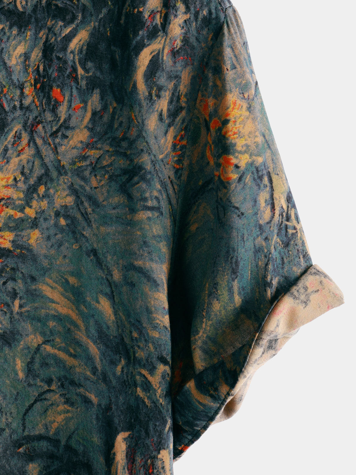 Men's Floral Print Vintage Holiday Breathable Hawaiian Short Sleeve Shirt