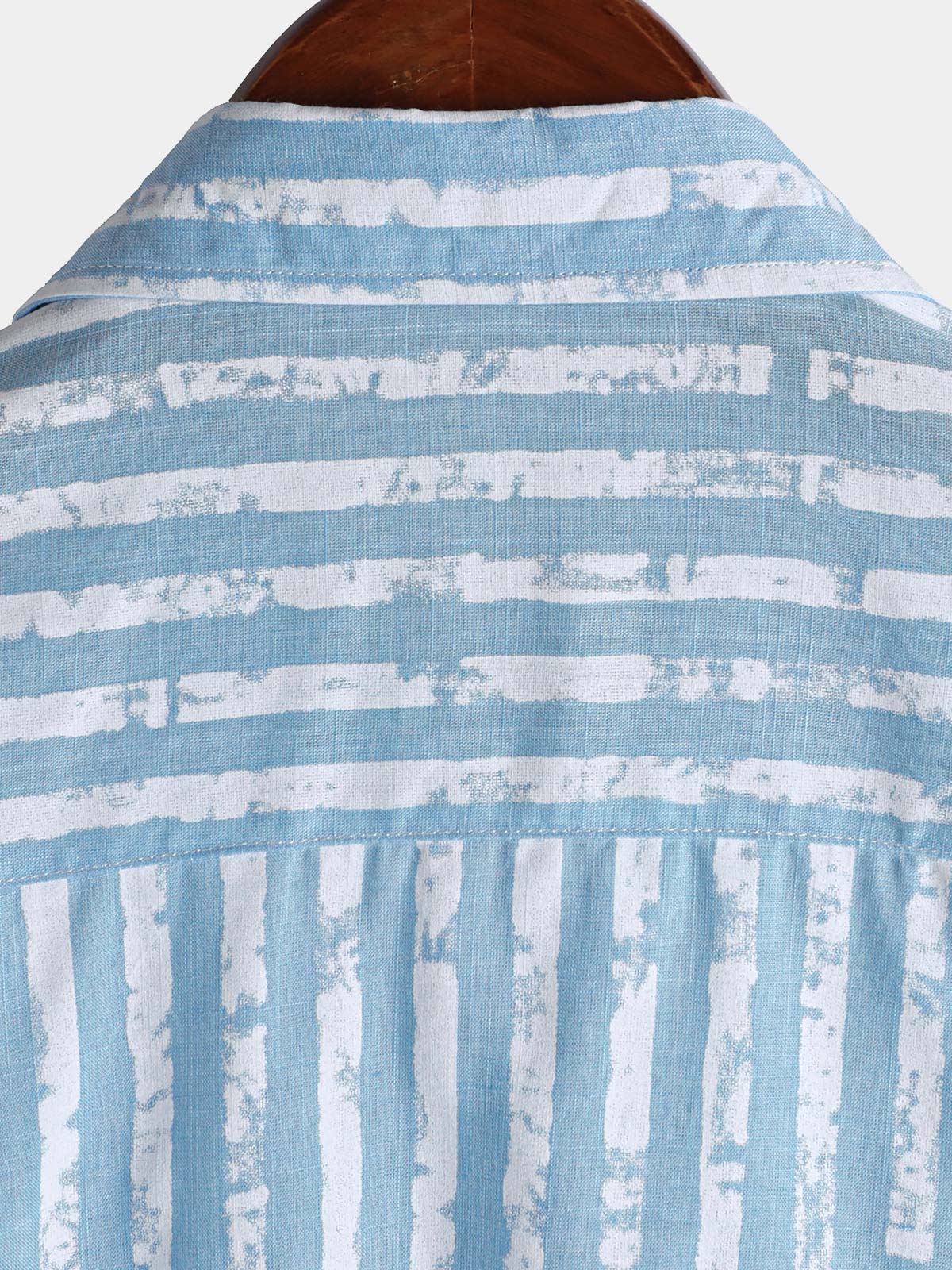 Men's Hawaiian Casual Striped Short Sleeve Summer Shirt