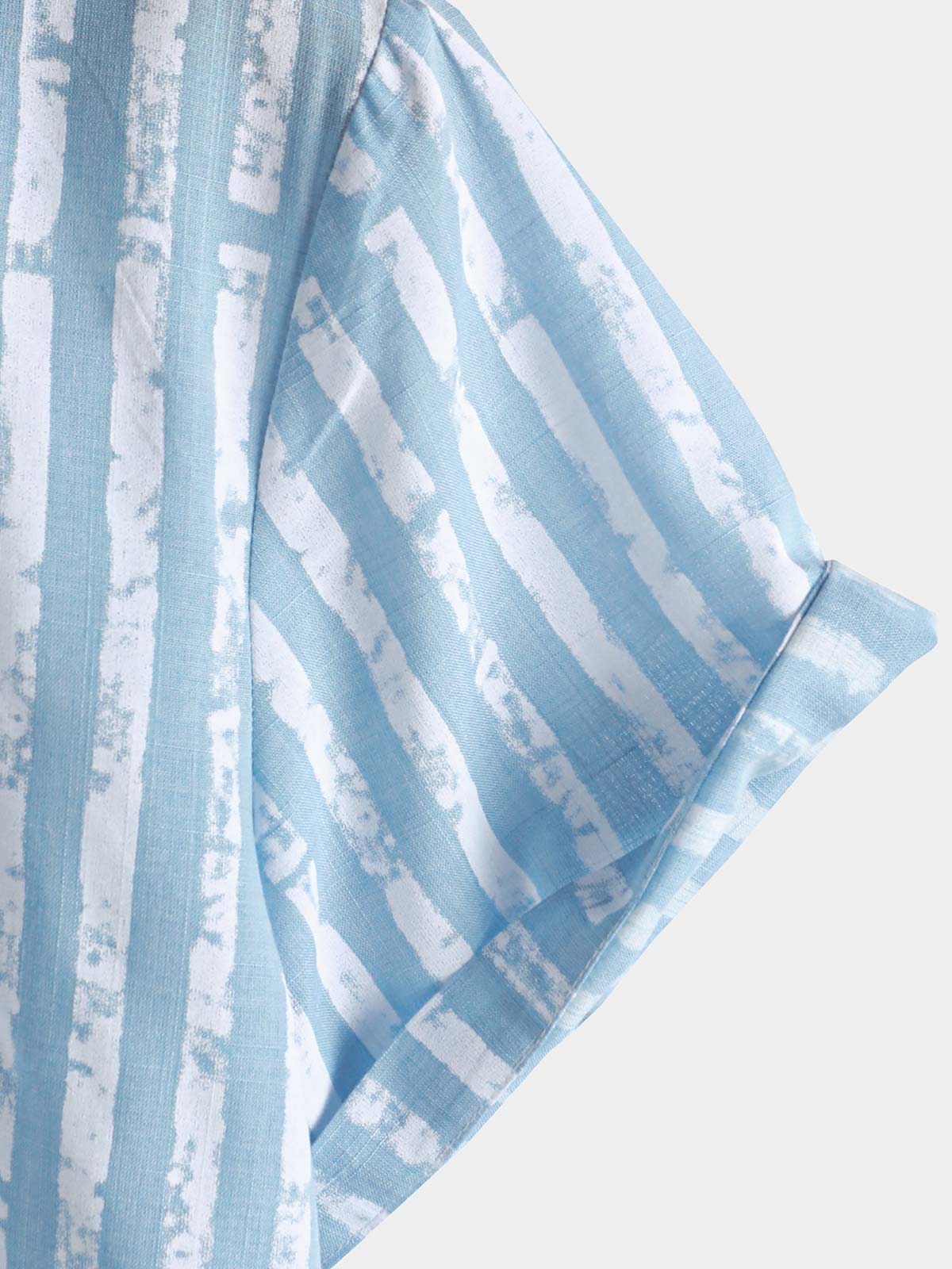 Men's Hawaiian Casual Striped Short Sleeve Summer Shirt