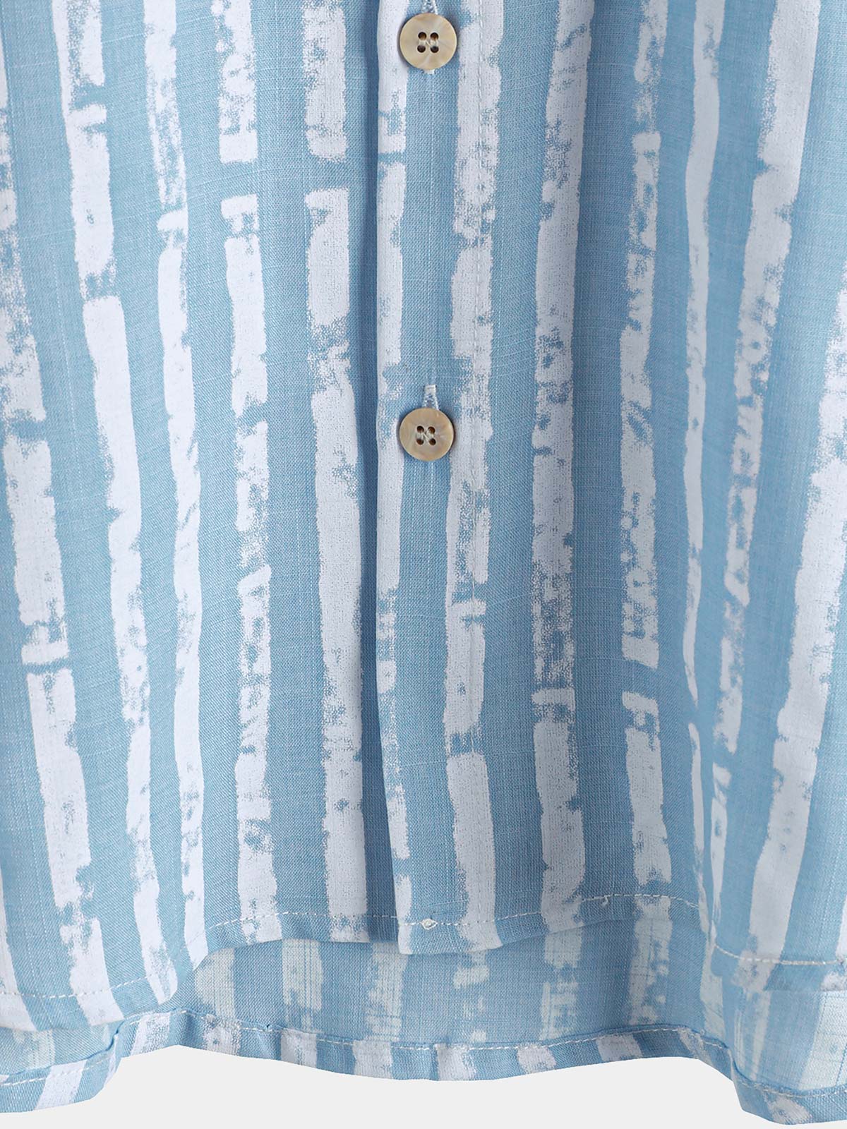 Men's Hawaiian Casual Striped Short Sleeve Summer Shirt