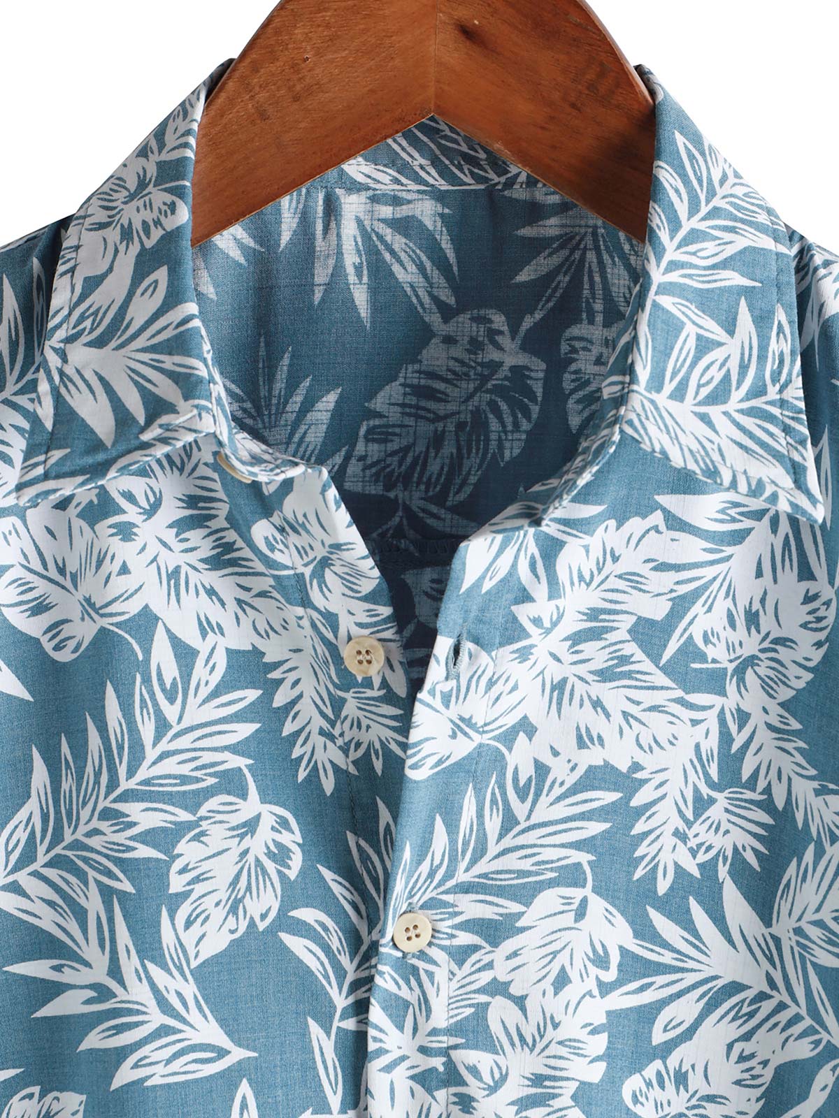 Men's Blue Tropical Short Sleeve Summer Hawaiian Shirt