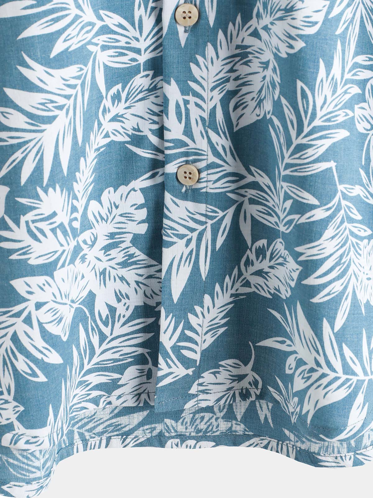 Men's Blue Tropical Short Sleeve Summer Hawaiian Shirt