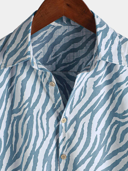 Men's Casual Button Up Short Sleeve Summer Hawaiian Shirt