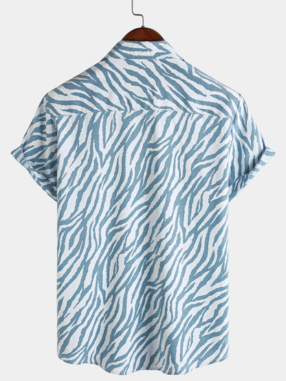Men's Casual Button Up Short Sleeve Summer Hawaiian Shirt