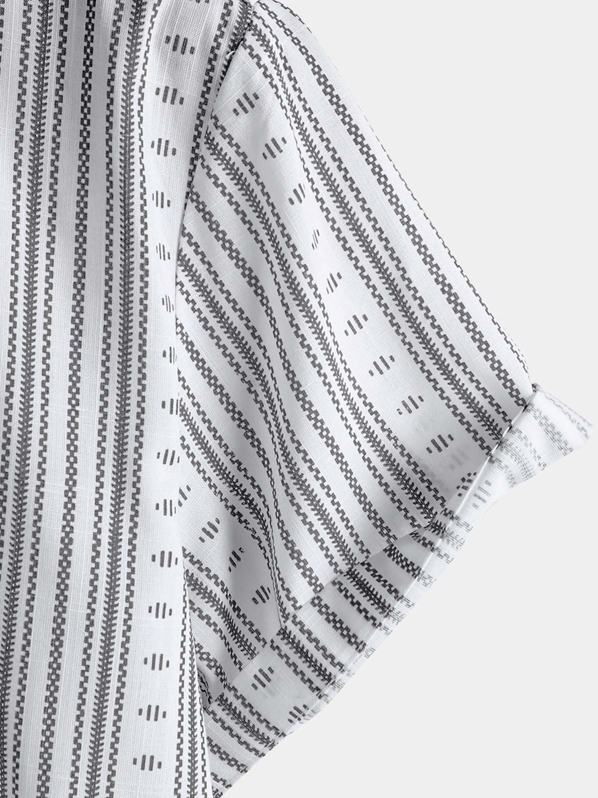 Men's Casual Striped Short Sleeve Summer Button Up Shirt