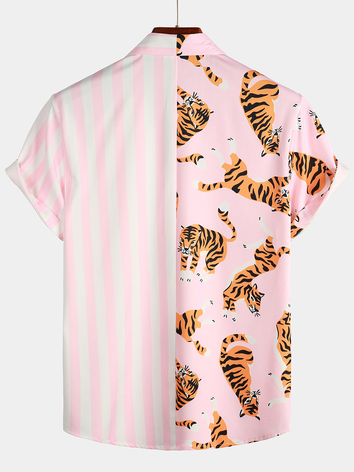 Men's Zebra & Striped Pocket Holiday Casual Shirt