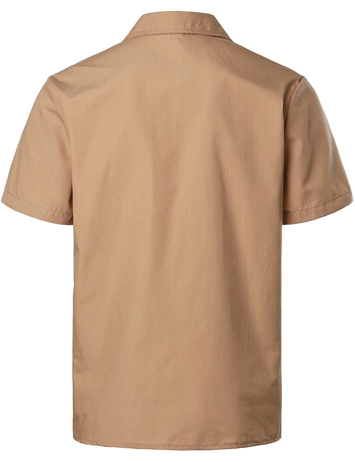 Men's Solid Color Cotton Short Sleeve Shirt