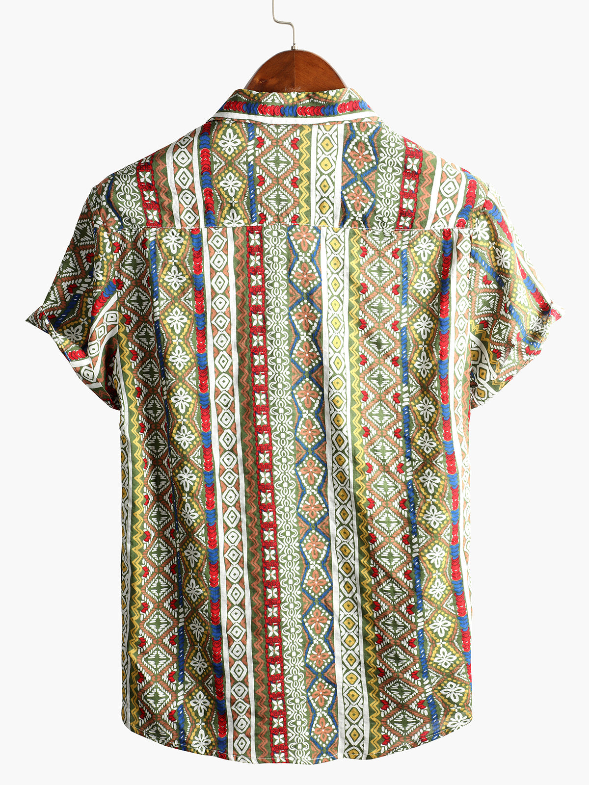 Men's Boho Short Sleeve Retro Shirt