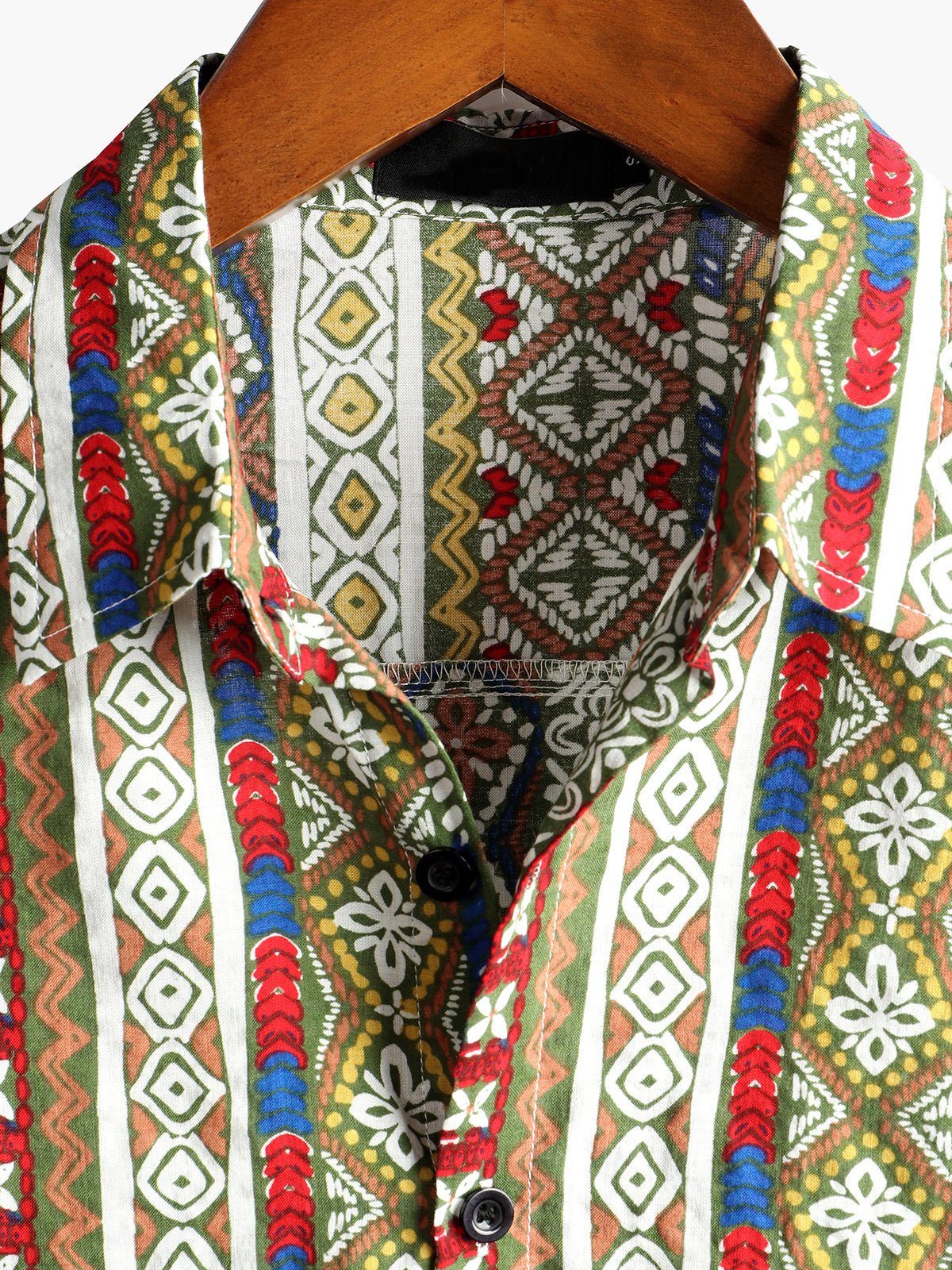 Men's Boho Short Sleeve Retro Shirt
