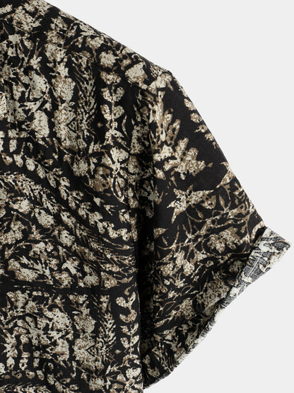 Men's Vintage 90s Abstract Print Short Sleeve Shirt