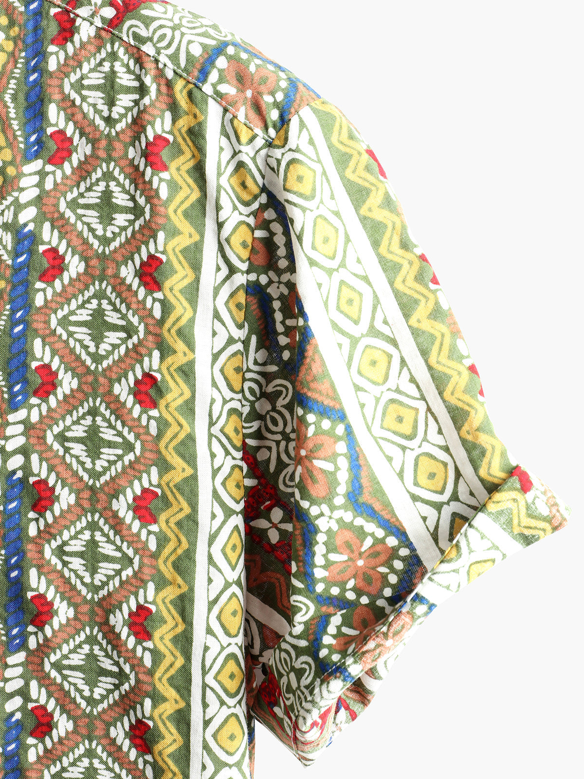 Men's Boho Short Sleeve Retro Shirt