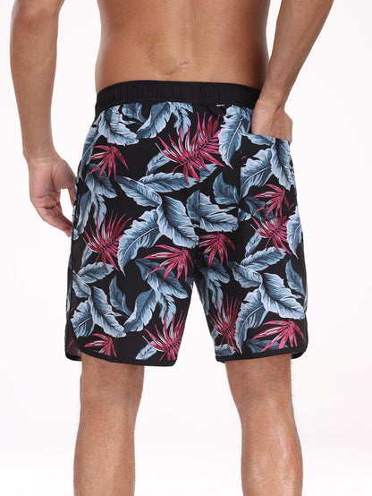2 In 1  Leaf Print Swim Shorts