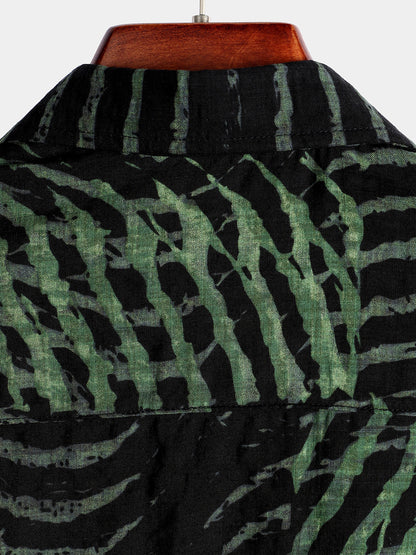 Men's Casual Striped Print Short Sleeve Shirt