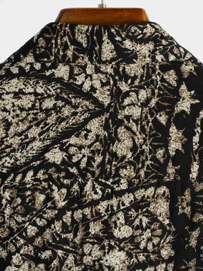 Men's Vintage 90s Abstract Print Short Sleeve Shirt