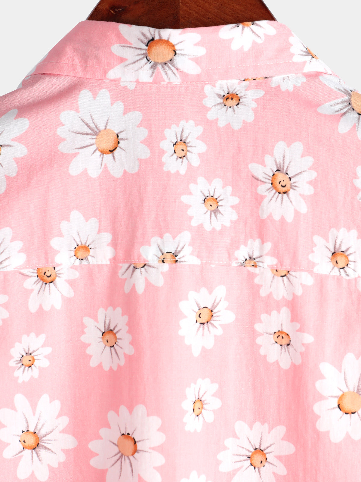 Men's Pink Daisy Hawaiian Short Sleeve Shirt