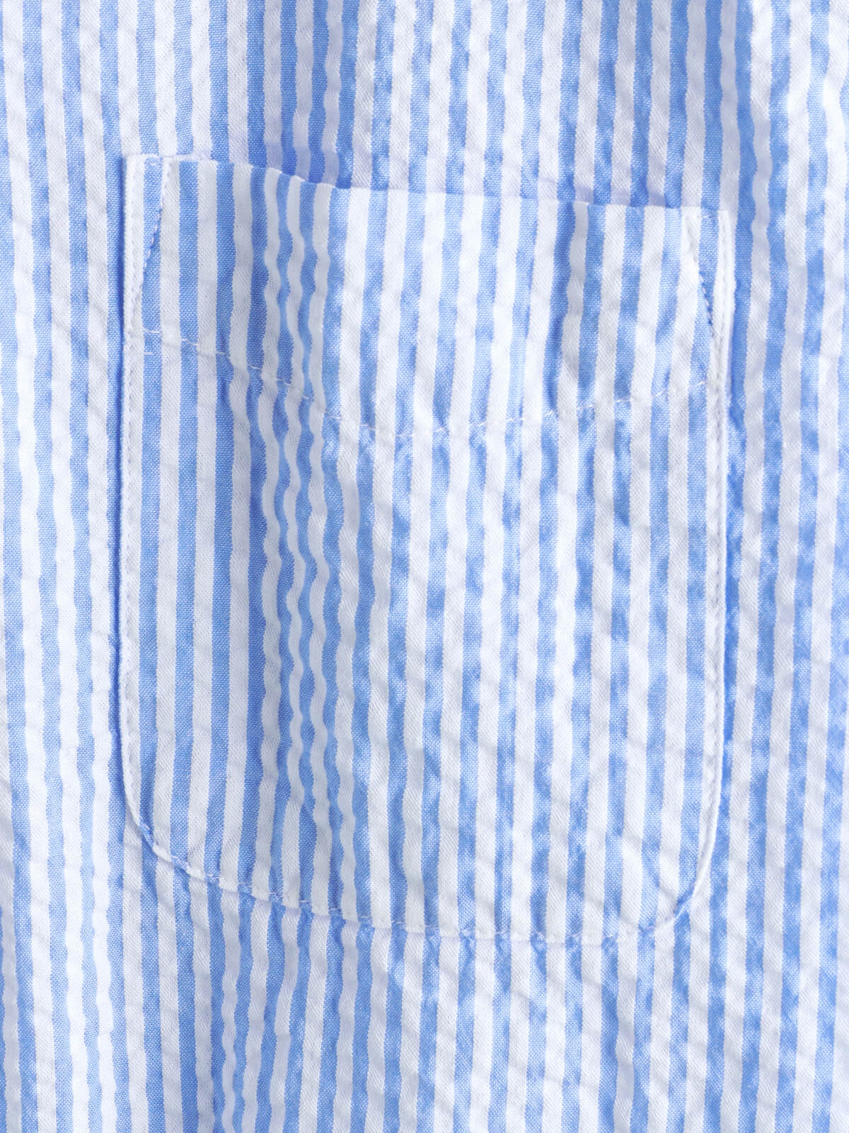 Men's Striped Cotton Blue Summer Button Up Cuban Collar Camp Short Sleeve Beach Shirt