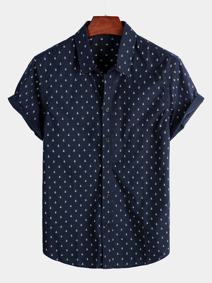 Men's Casual Short Sleeve Printed Shirt