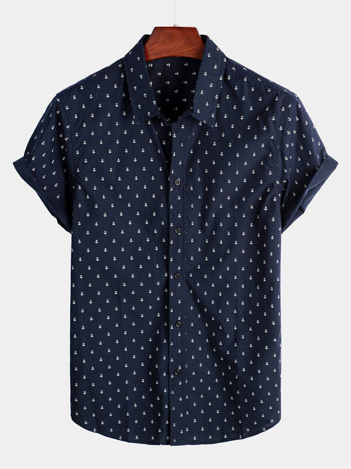 Men's Casual Short Sleeve Printed Shirt