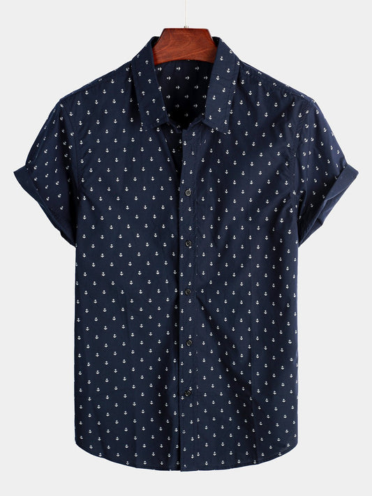 Men's Casual Short Sleeve Printed Shirt