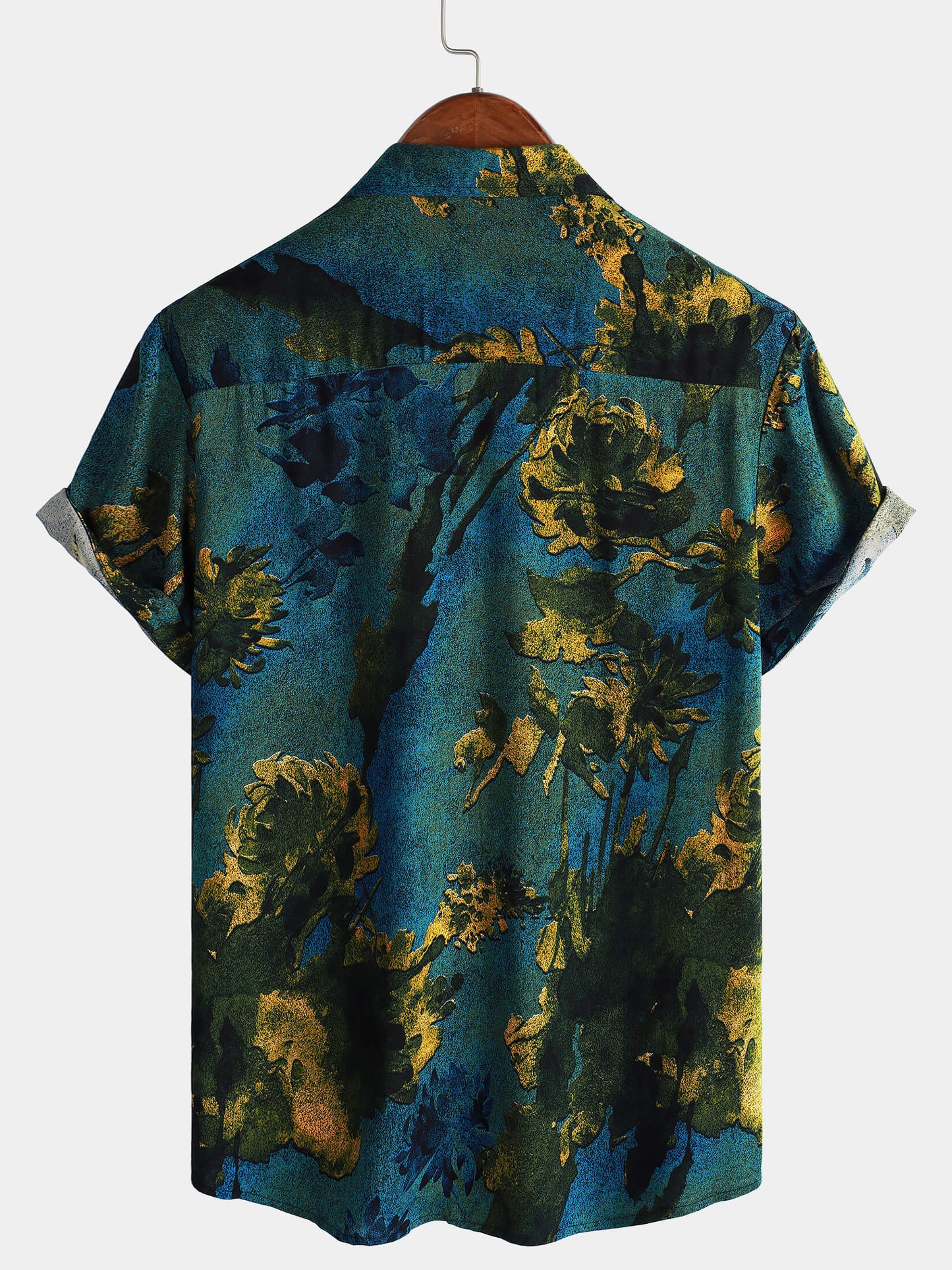 Men's Summer Vintage Holiday Breathable Button Up Hawaiian Short Sleeve Shirt