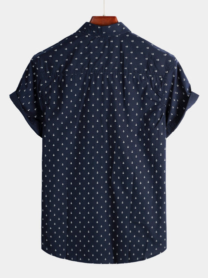 Men's Casual Short Sleeve Printed Shirt