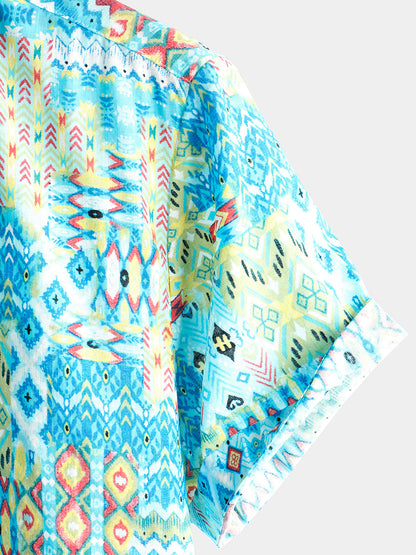 Men's Boho Short Sleeve Hawaiian Shirt