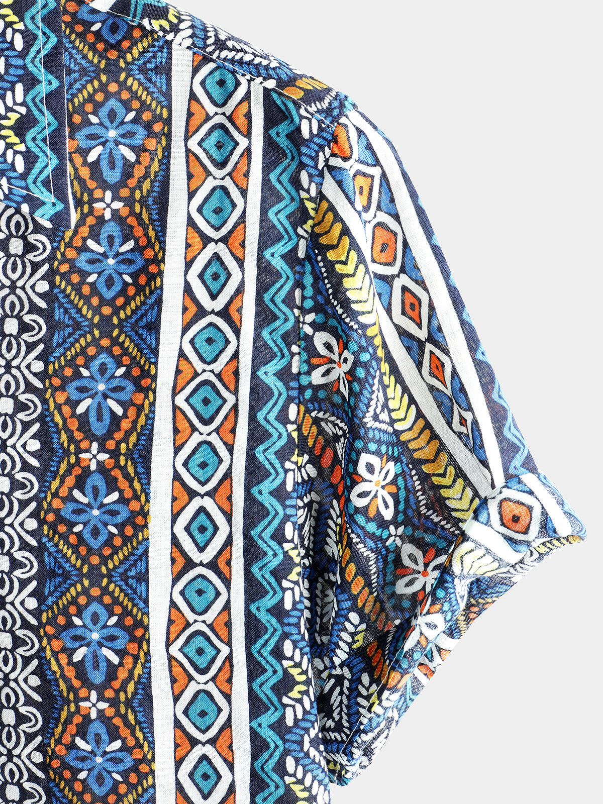 Men's Boho Short Sleeve Retro Shirt