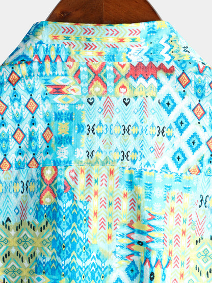 Men's Boho Short Sleeve Hawaiian Shirt