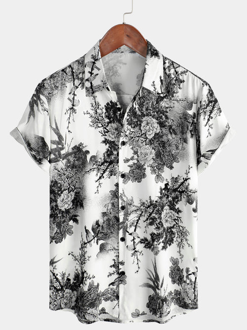 Men's Summer Holiday Button Up Hawaiian Breathable Short Sleeve Shirt