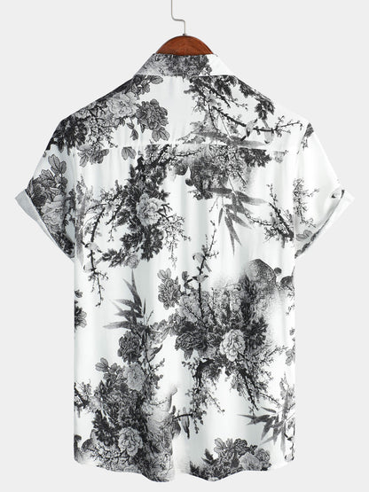 Men's Summer Holiday Button Up Hawaiian Breathable Short Sleeve Shirt