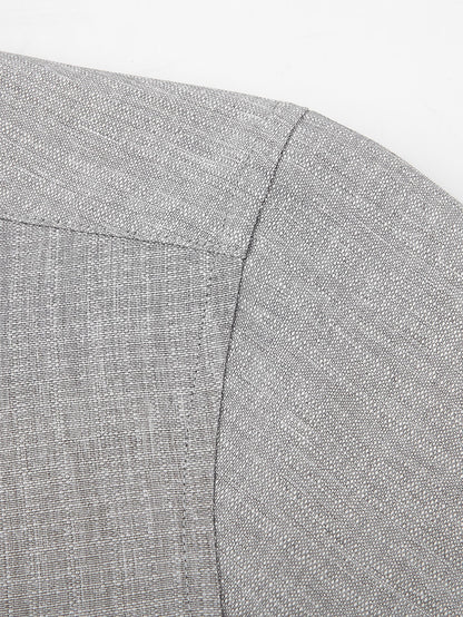 Long Sleeve Textured Stand Collar Shirt