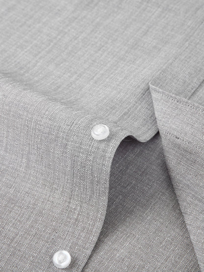 Long Sleeve Textured Stand Collar Shirt