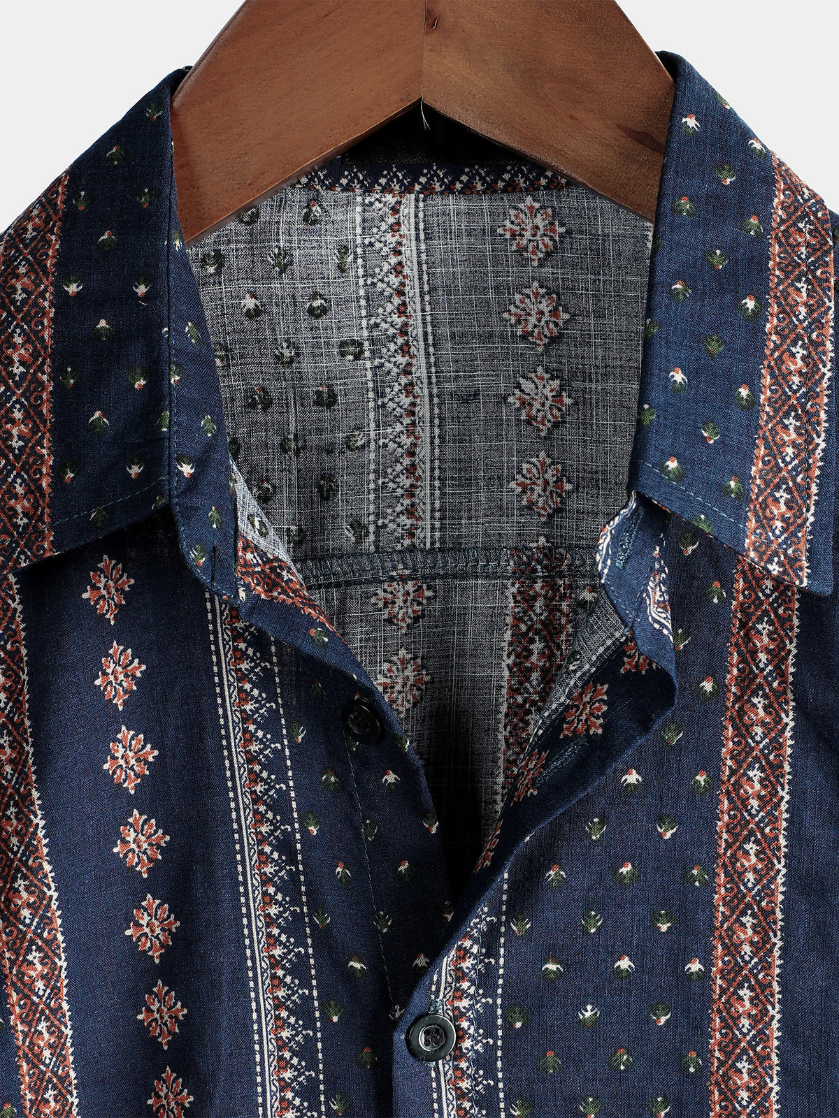 Men's Vintage Cotton Hawaiian Short Sleeve Shirt