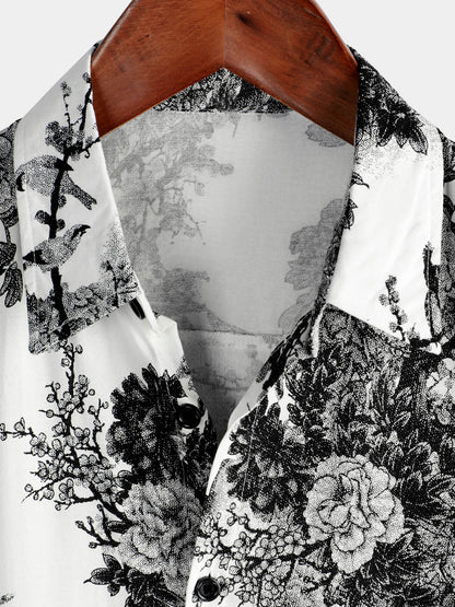 Men's Summer Holiday Button Up Hawaiian Breathable Short Sleeve Shirt