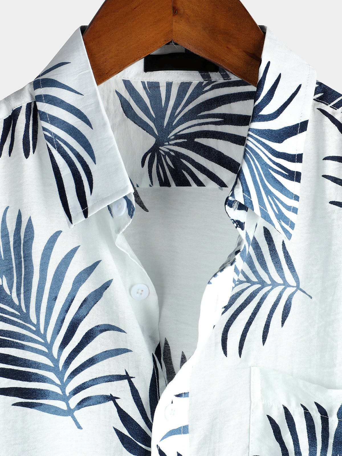 Men's Hawaiian Casual Holiday Cotton Pocket Button Up Summer Beach Short Sleeve Shirt