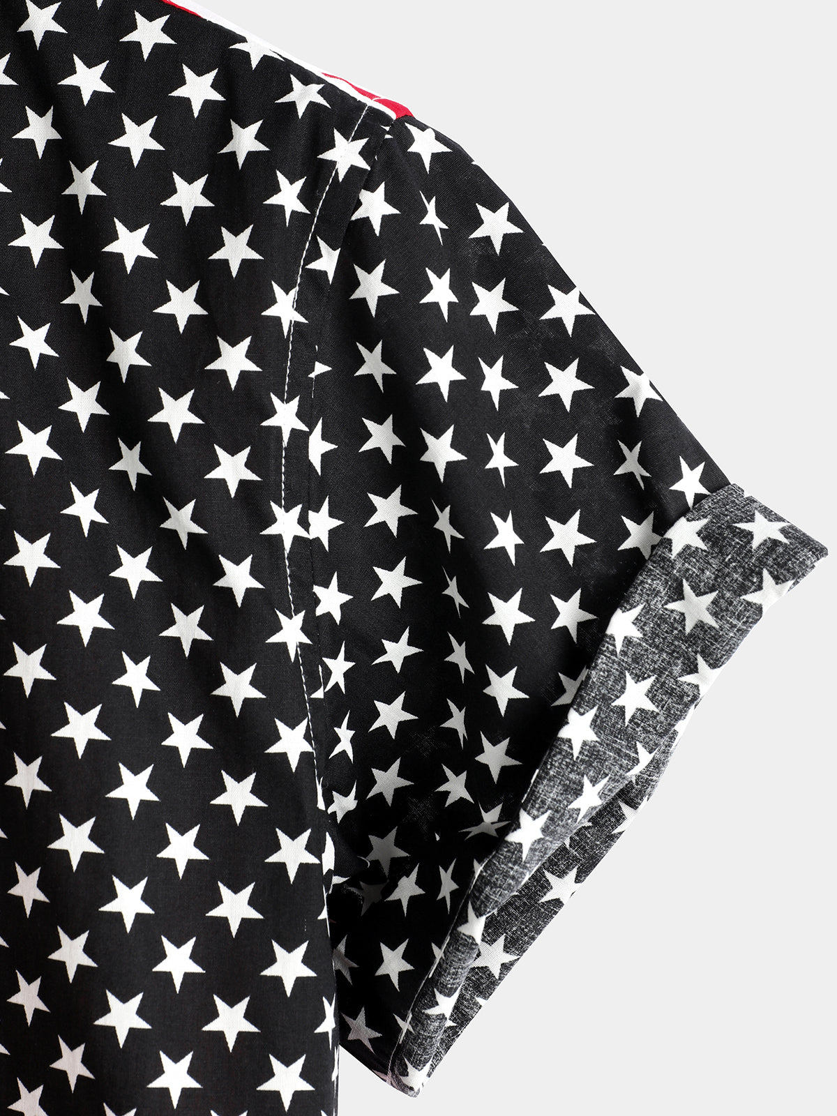 Men's Patchwork Cotton Pocket Short Sleeve Shirt