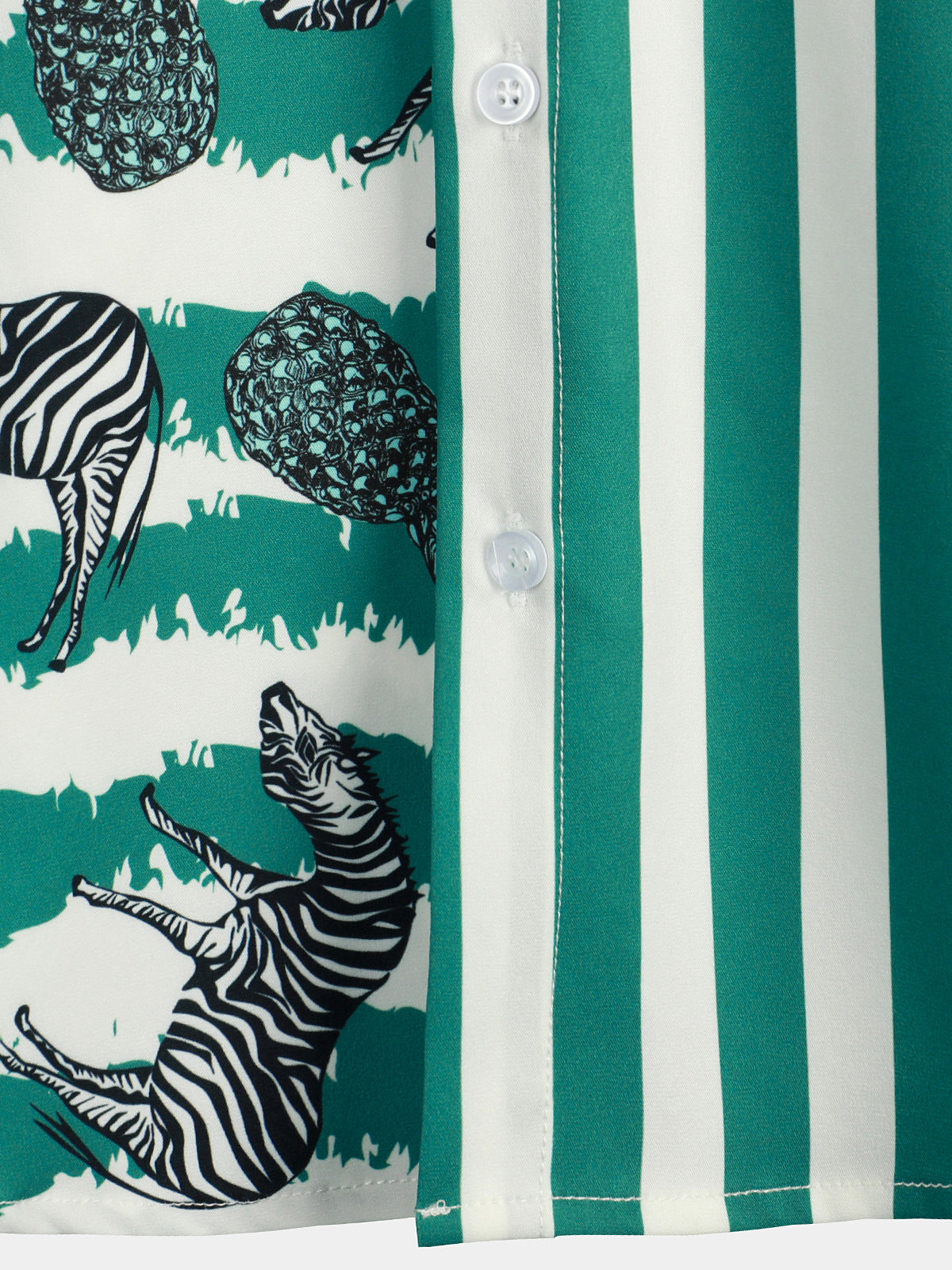 Men's Zebra & Striped Pocket Holiday Casual Shirt