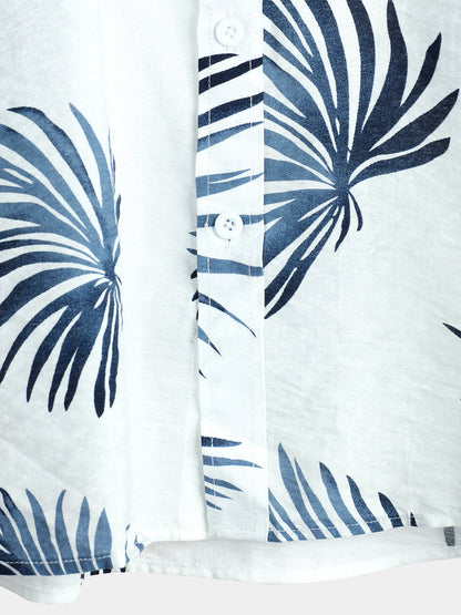 Men's Hawaiian Casual Holiday Cotton Pocket Button Up Summer Beach Short Sleeve Shirt