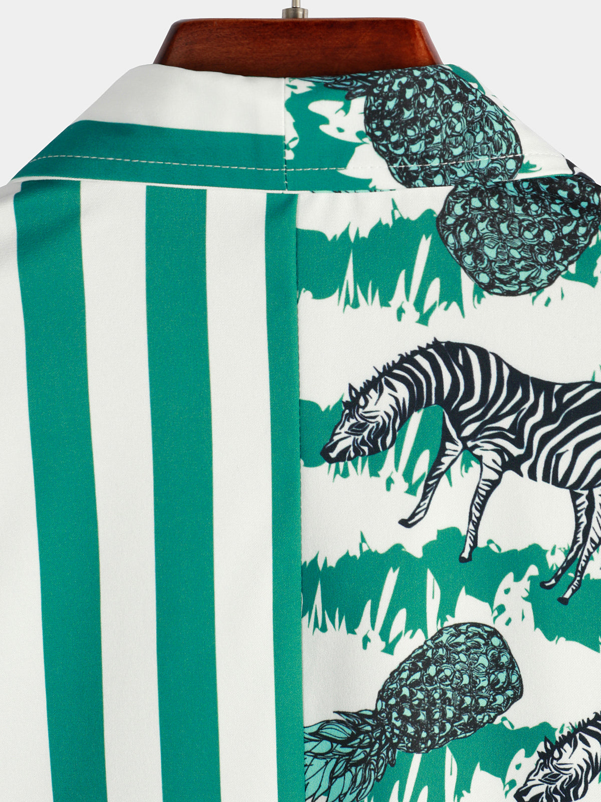 Men's Zebra & Striped Pocket Holiday Casual Shirt
