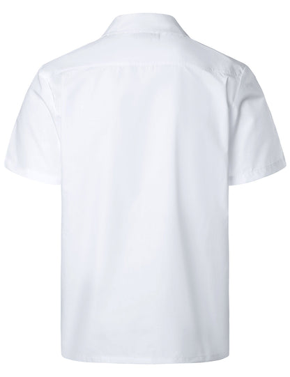 Men's Casual Summer Pocket Short Sleeve Button Up Cuban Guayabera Shirt