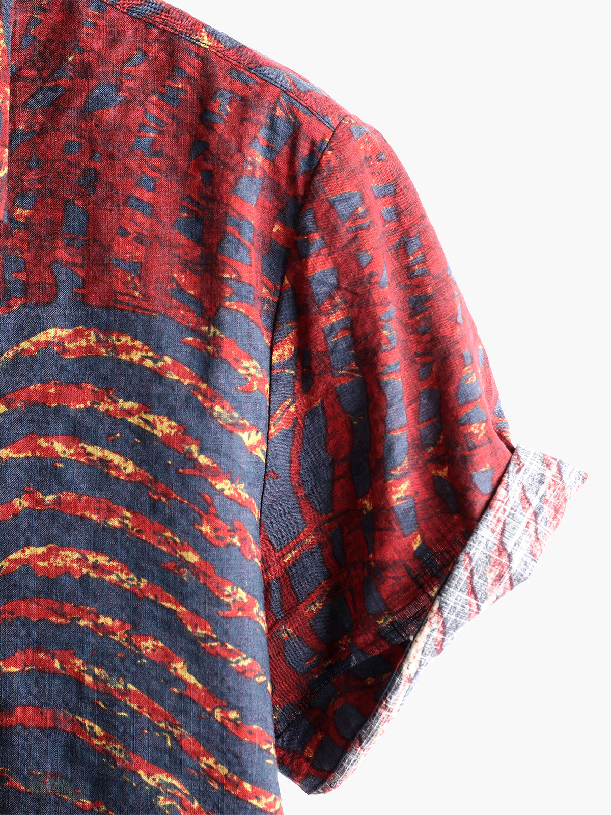 Men's Casual Striped Print Short Sleeve Shirt