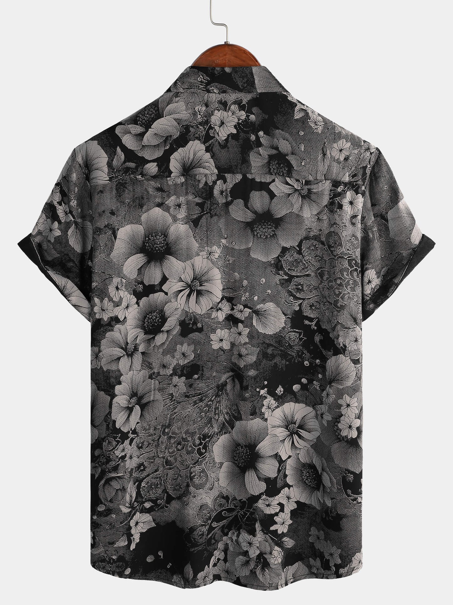 Men's Vintage Floral Summer Holiday Hawaiian Breathable Button Up Short Sleeve Shirt
