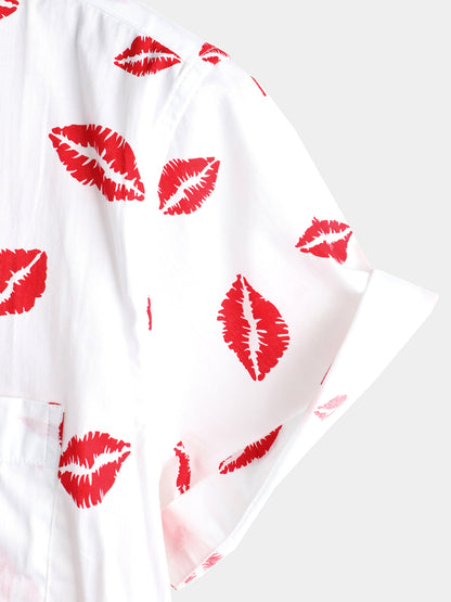 Men's Casual Holiday Pocket Short Sleeve Shirt