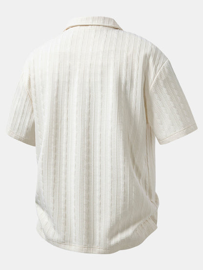 Relax Fit 2 In 1 Twist Jacquard V Neck Polo