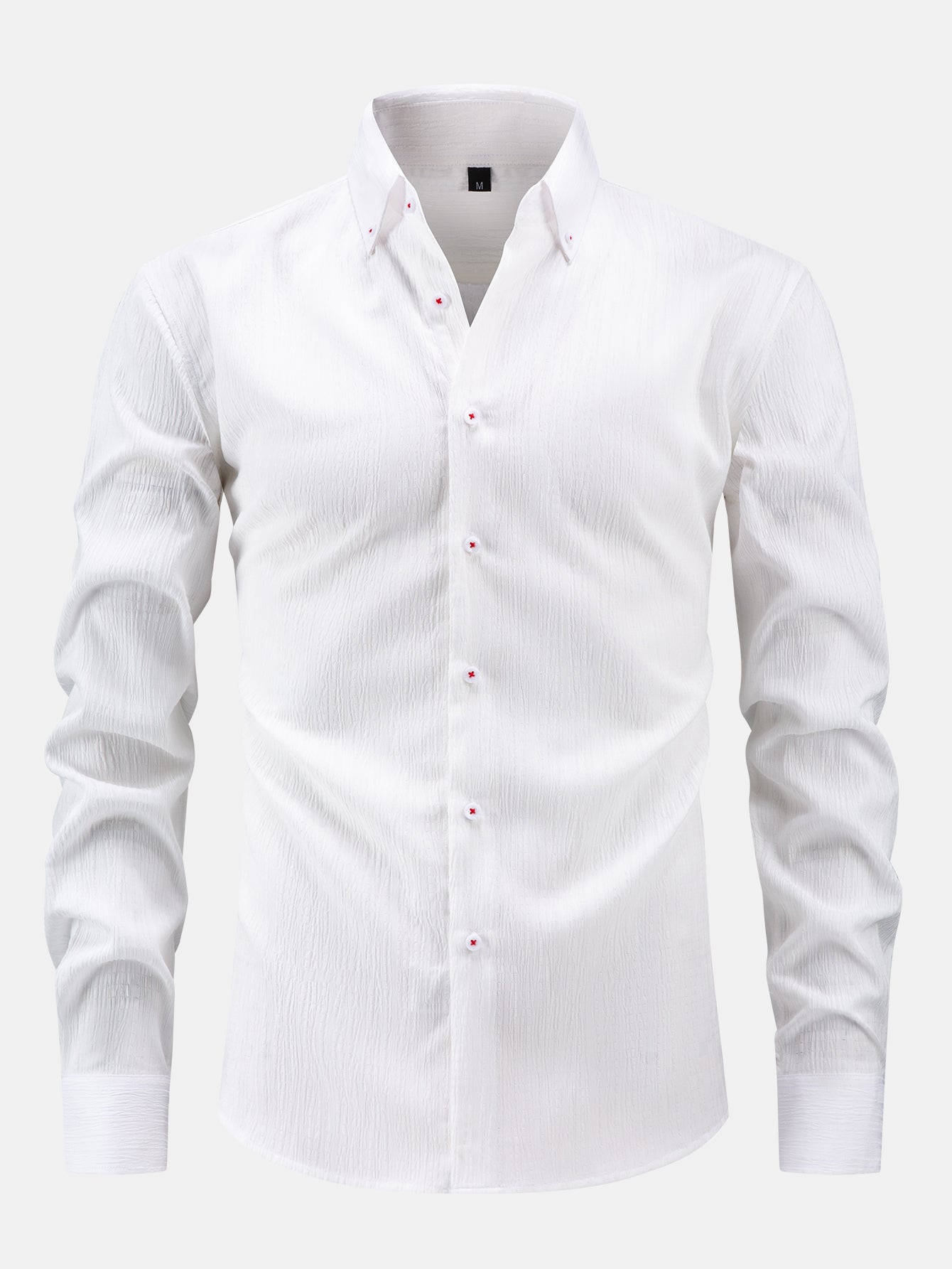 Long Sleeve Crinkle Button Up Shirt